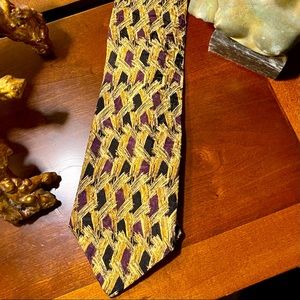 Mens XMI GOLD Vintage Silk Tie